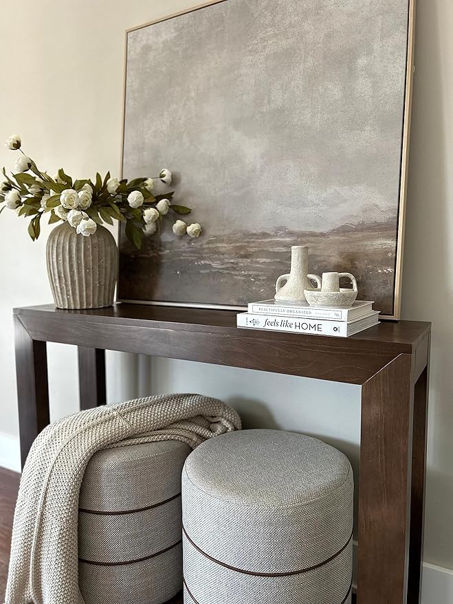 Plank+Beam Modern 46 Inch Console Table, Solid Pine Wood Entryway Table