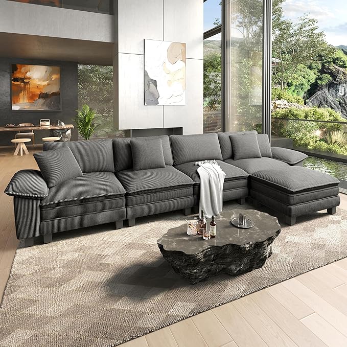HERA'S HOUSE 158" Modular Sectional Sofa, Oversized L Shaped Couches