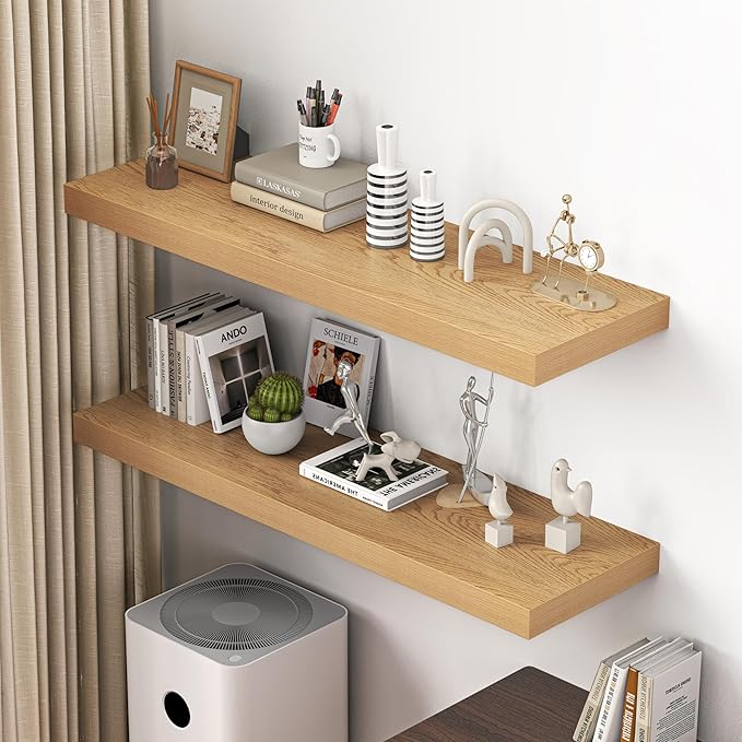 Dreamland 48" Floating Shelves for Wall, Wall-Mounted Shelves for Bedroom