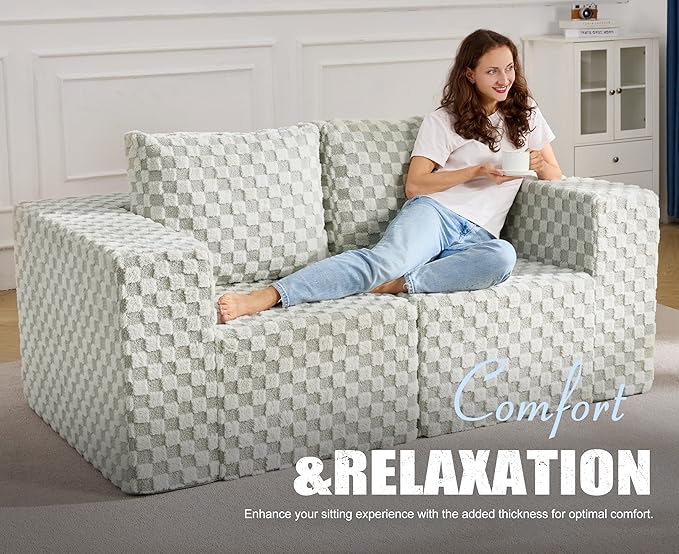 Modular Sectional Sofa 2 Seater Loveseat Modular Couch