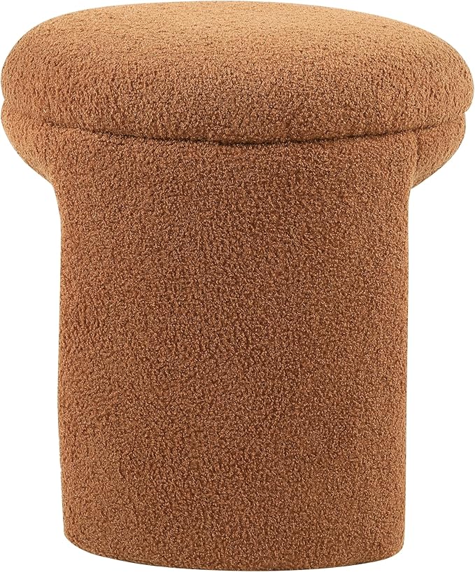 Furniture of America Rami Modern 18-inch Solid Wood Upholstered Ottoman