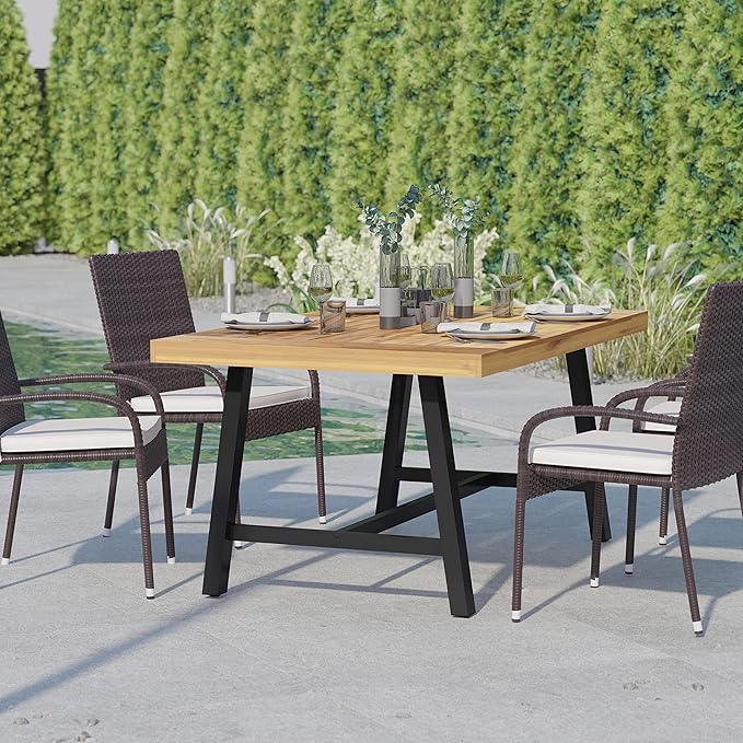 Flash Furniture Rafe Commercial Grade Acacia Wood Dining Table
