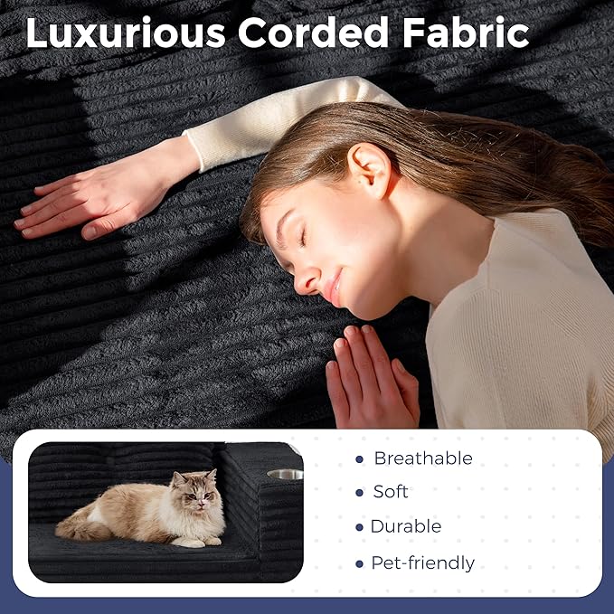 MAXYOYO 63" Boneless Loveseat Sofa Couch