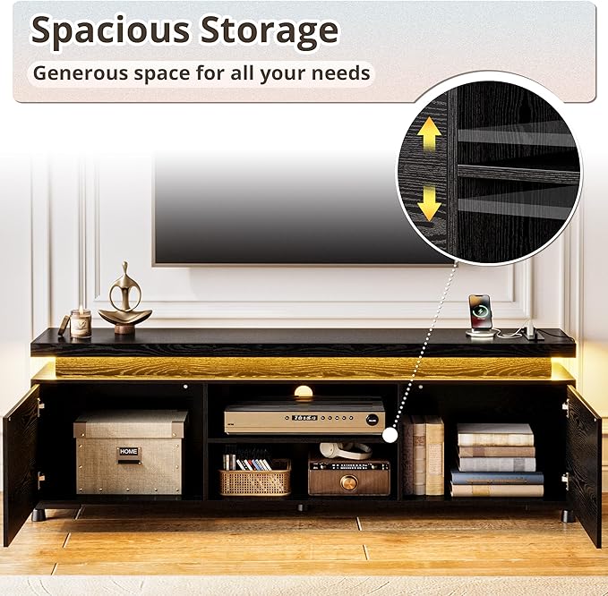 IRONCK TV Stand for TVs 85 inch, Entertainment Center
