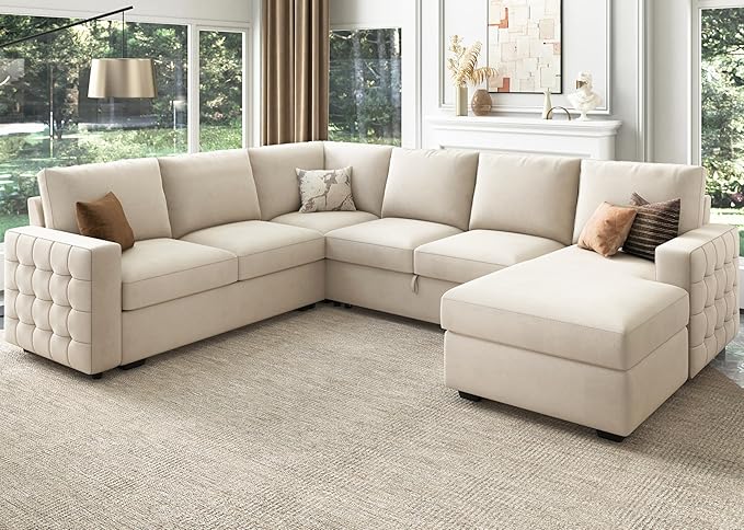 HONBAY Sectional Sleeper Sofa
