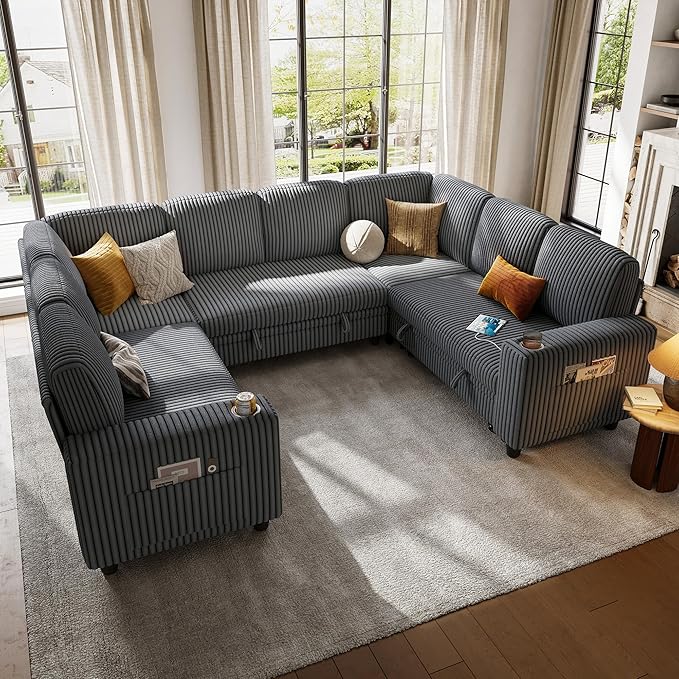 LINSY HOME Sectional Sleeper Sofa