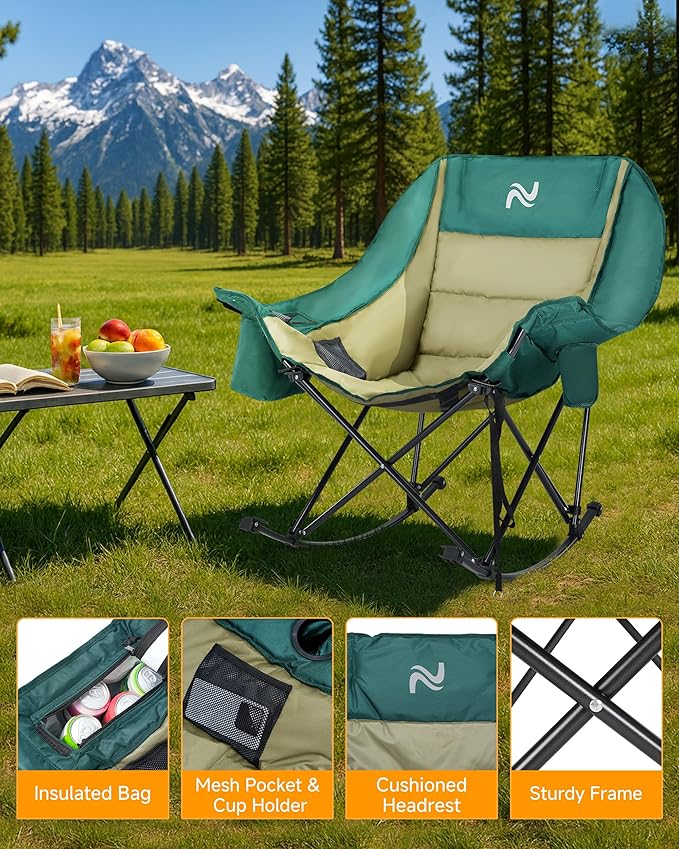 Slsy Oversized Rocking Camping Chair