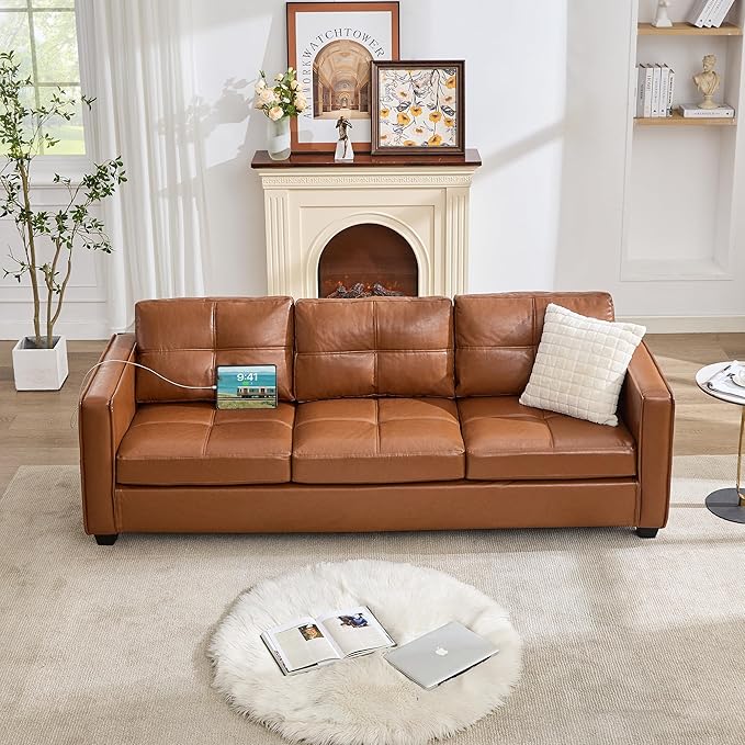 TYBOATLE 88" W Faux Leather Couches