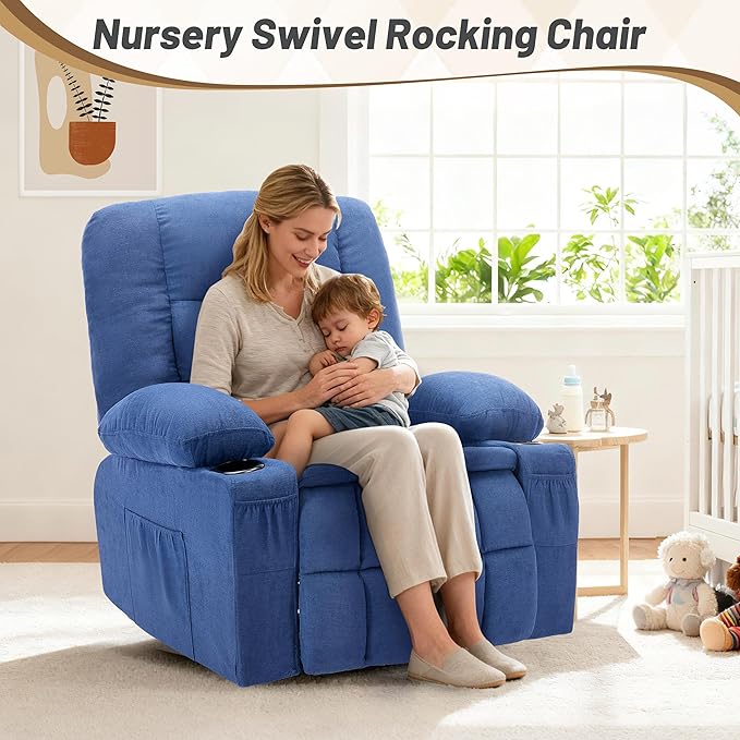 Oversized Swivel Rocker Recliner Chair