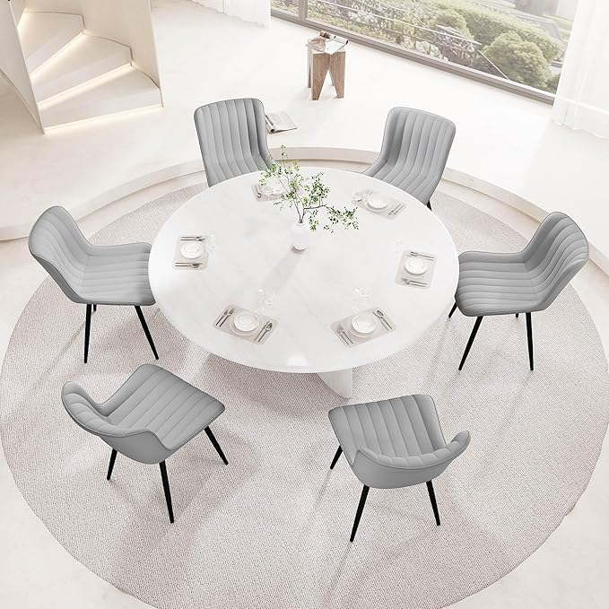 YOUNUOKE Mid-Century Modern Dining Chairs Set of 2, Armless Accent Chair