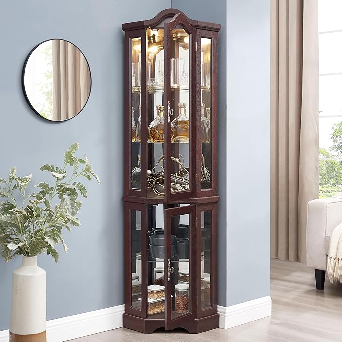 Glass Corner Display Cabinet