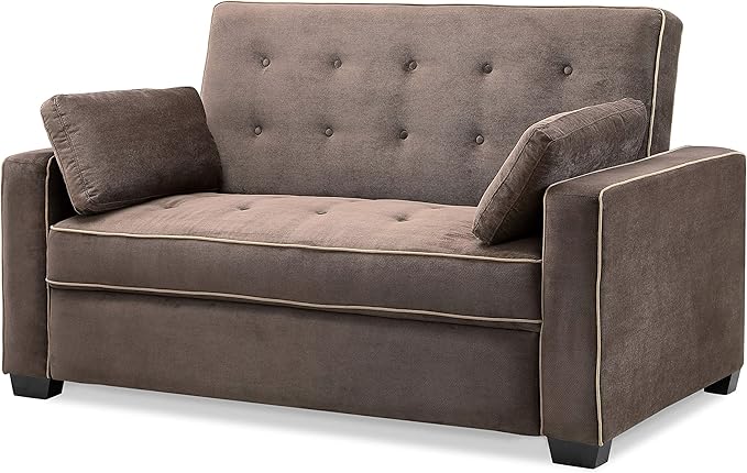 Serta Ainsley 72.6" Convertible Sleeper Sofa, Queen Size, Dreamcoil Comfort