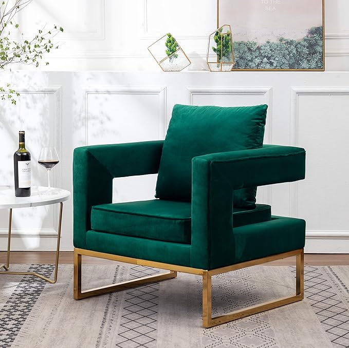 Roundhill Furniture Lenola Upholstered Accent Arm Chair