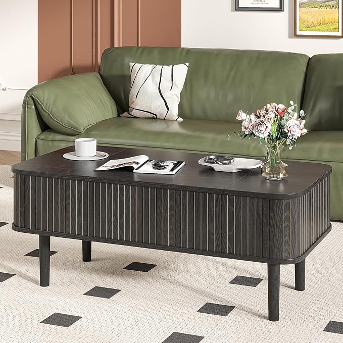 Fluted Lift Top Coffee Table