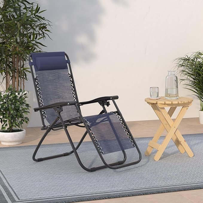 Devoko Patio Zero Gravity Chair Outdoor Folding Adjustable Reclining Chairs
