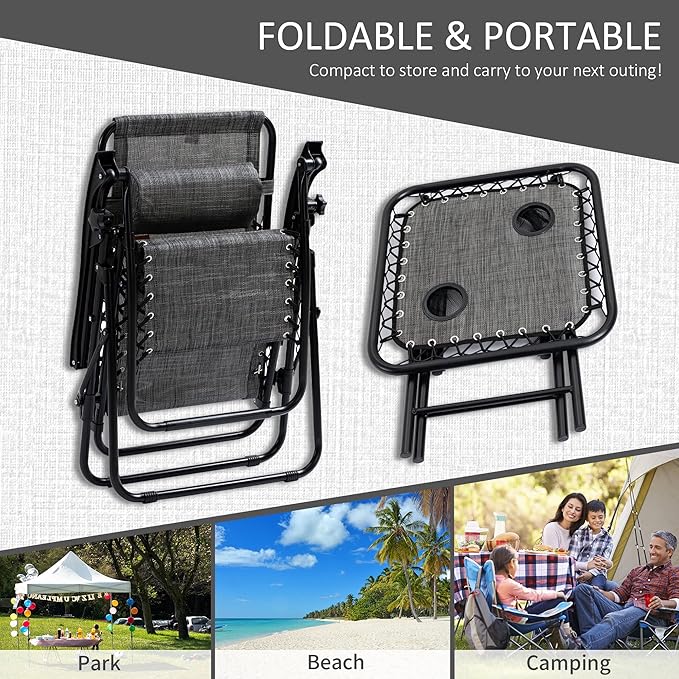 Outsunny Zero Gravity Chair Set