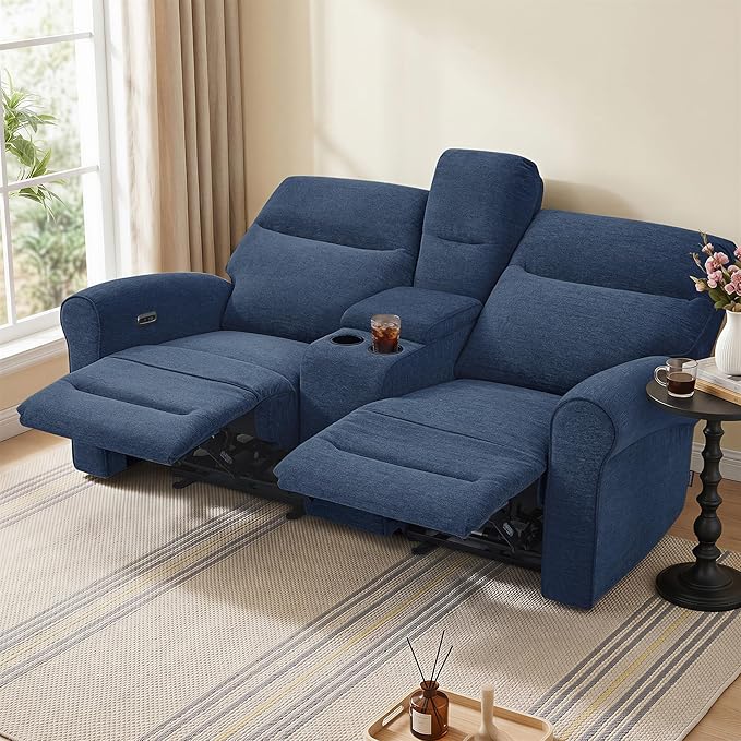 MCombo 78.3" Wall Hugger Power Loveseat Recliner Sofa
