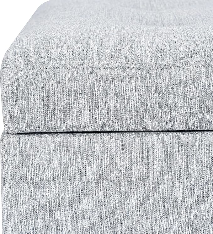 Adeco 18-inch Linen Storage Ottoman