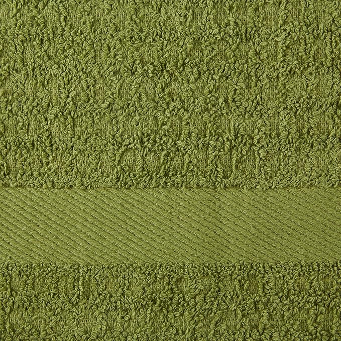 DII Basic Terry Collection Waffle Dishtowel Set, Solid Antique Green, 4 Piece