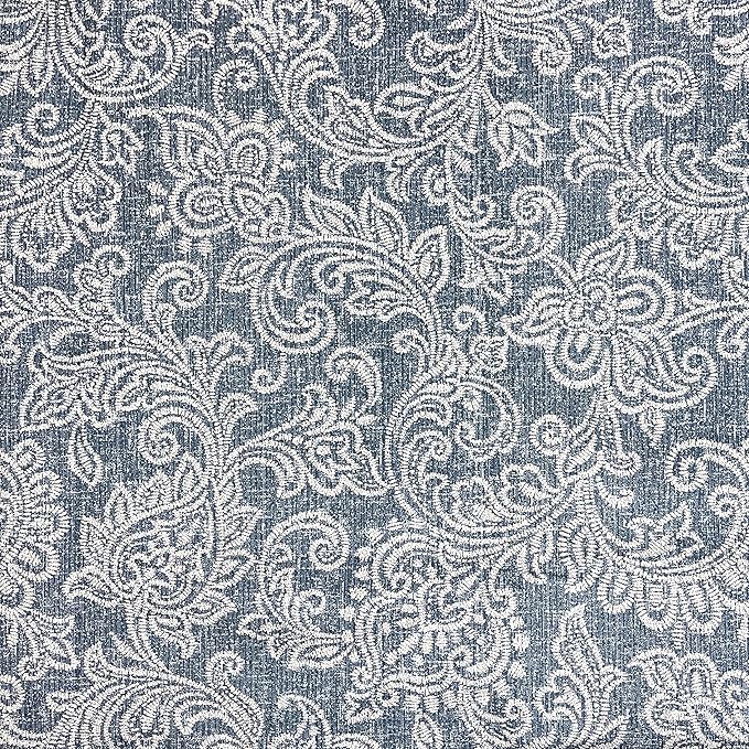 HomePop Classic Parsons Dining Chair -Denim Jacobean Print