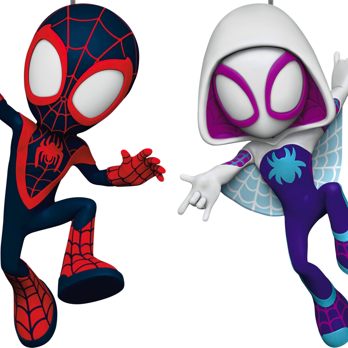 Hallmark Keepsake Marvel Christmas Ornaments, Spidey and His Amazing Friends Spin and Ghost-Spider, Set of 2