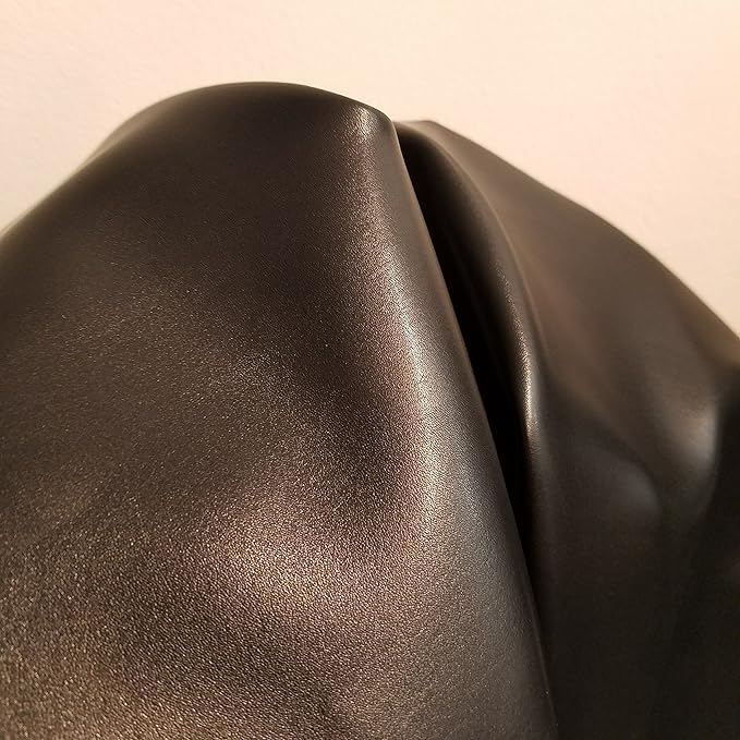 NAT Leathers | Black Soft Faux Vegan Leather PU | 5 Yard Cut by The Yard |