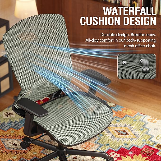 ELABEST Mesh Office Chair, Ergonomic Computer Desk Chair, Sturdy Task Chair-
