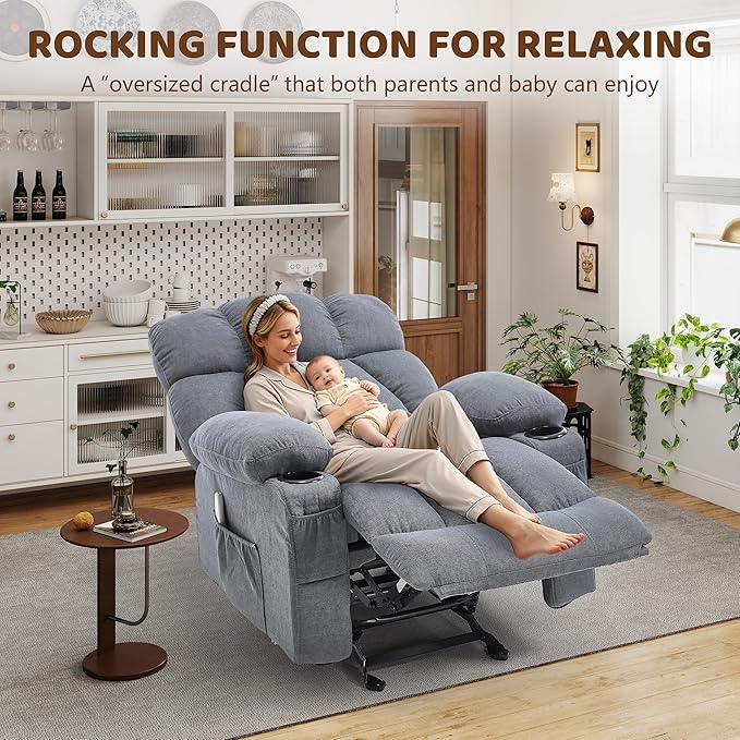 Massage Rocking Recliner Chair, Ergonomic Recliners Sofa