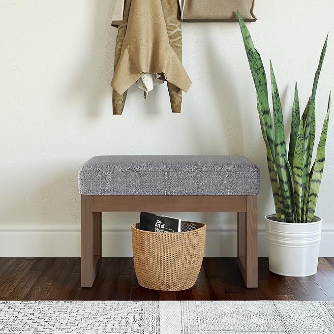SIMPLIHOME Milltown Small Ottoman Bench