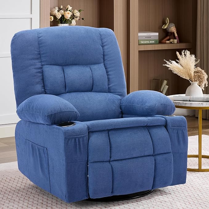 Oversized Swivel Rocker Recliner Chair