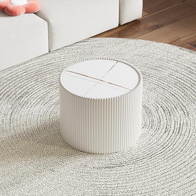 Modern Nesting Coffee Table Set of 2, Creative Moon Coffee and End Table Set