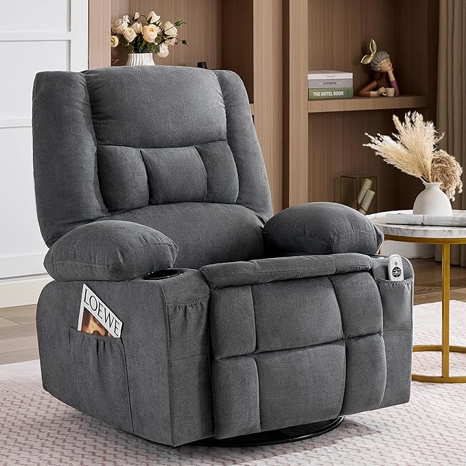 Oversized Swivel Rocker Recliner Chair