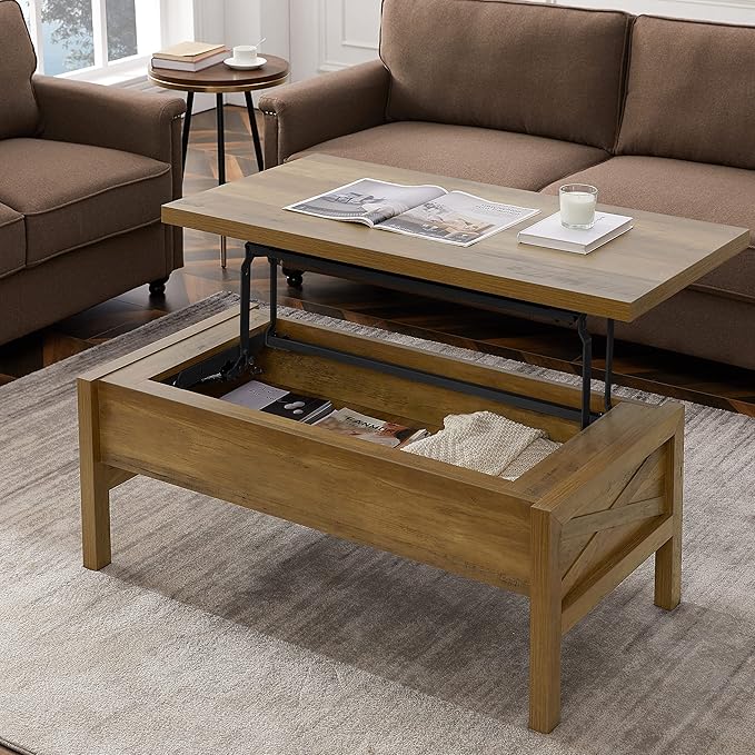 Lift Top Coffee Table with Hidden Compartment, Storage Coffee Table with Lift