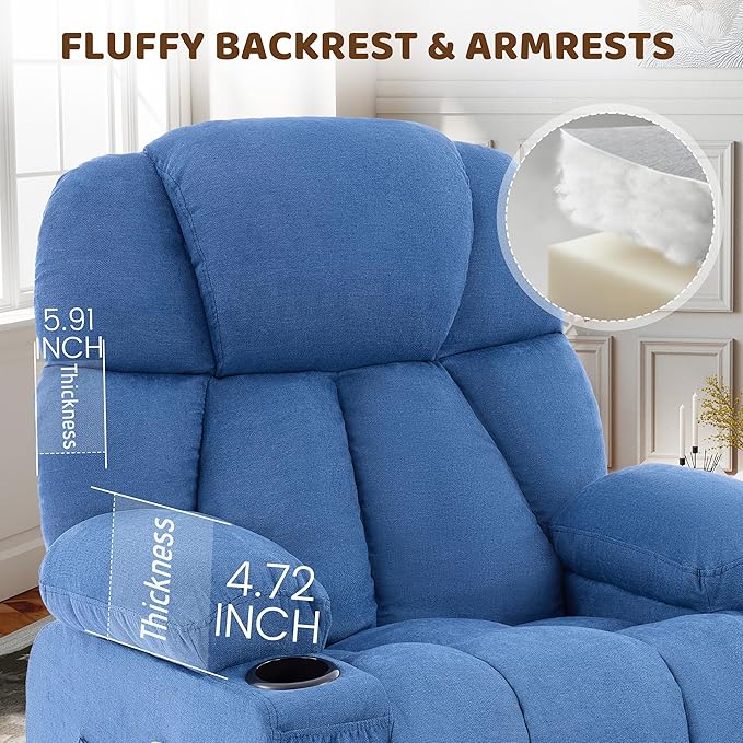 Massage Rocking Recliner Chair, Ergonomic Recliners Sofa