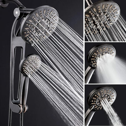AquaDance High-Pressure 48-mode 3-way Shower Spa Combo with Adjustable 18" Extension Arm for Easy Reach & Mobility! Enjoy Luxury 7" Rain & Handheld Showerhead Separately or Together! Oil-Rubbed Bronze