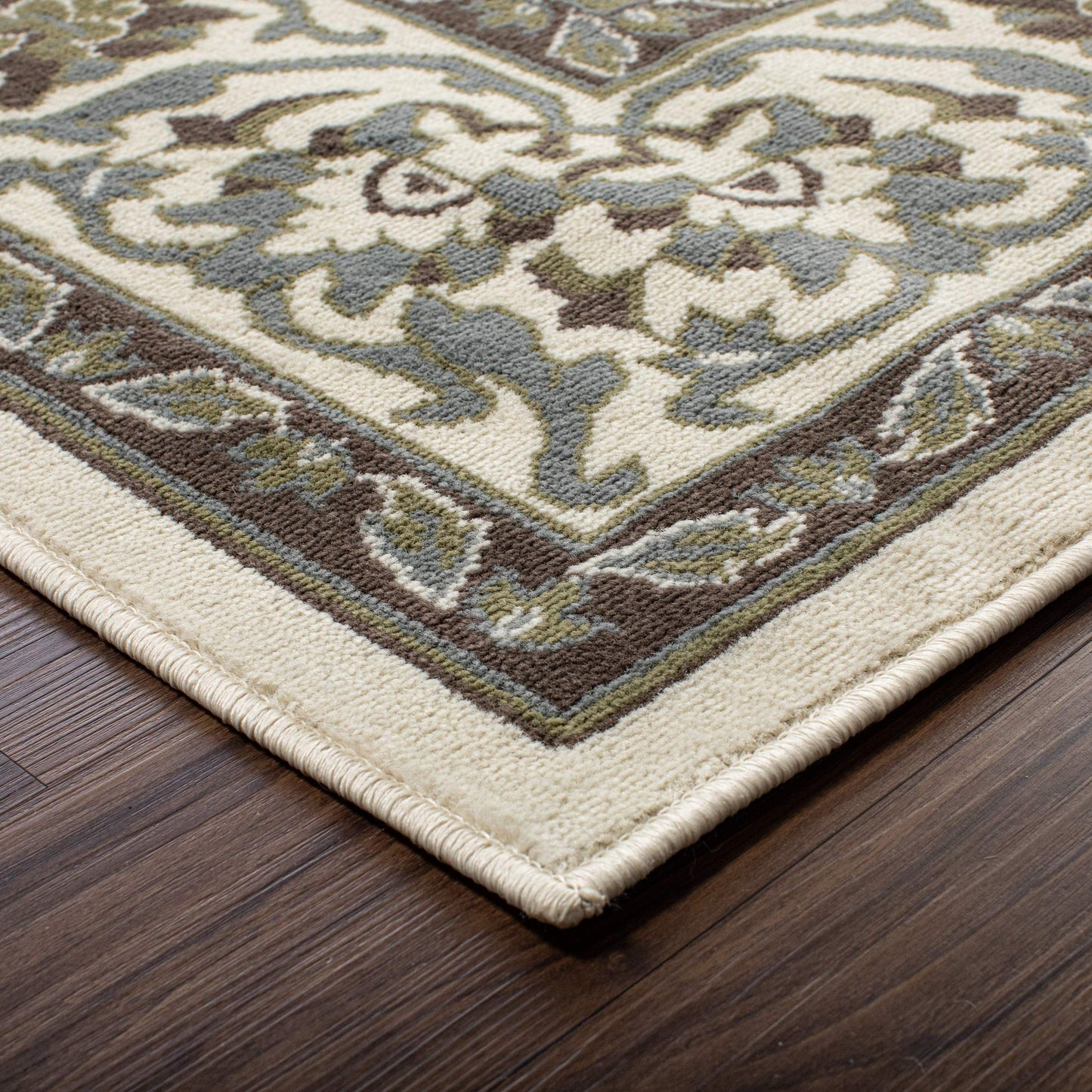 Superior Indoor Area Rug, Plush Carpet Cover, Traditional Oriental Medallion, Perfect for Hallway, Entryway, Living Room, Dining, Bedroom, Office, Kitchen, Glendale Collection, 2' x 3', Green