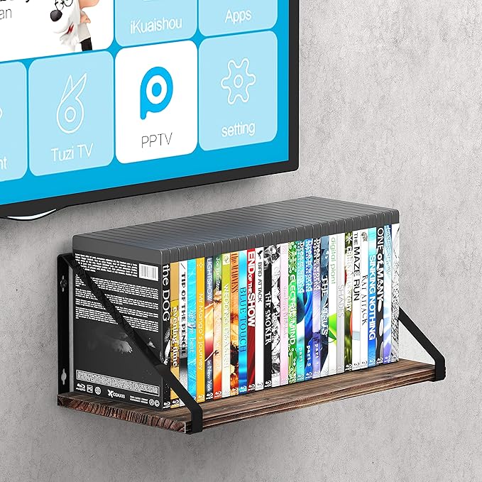 BAMEOS Floating Shelves Rustic Wood Wall Shelf Wall Mounted Shelves