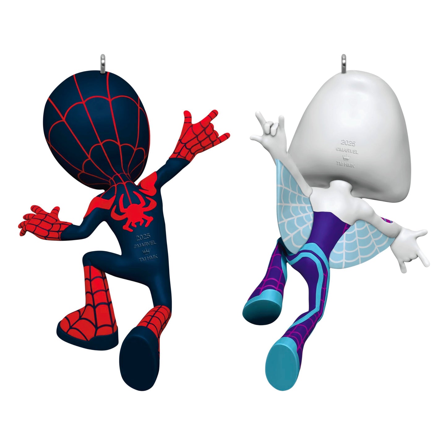 Hallmark Keepsake Marvel Christmas Ornaments, Spidey and His Amazing Friends Spin and Ghost-Spider, Set of 2