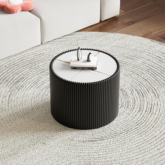Modern Nesting Coffee Table Set of 2, Creative Moon Coffee and End Table Set