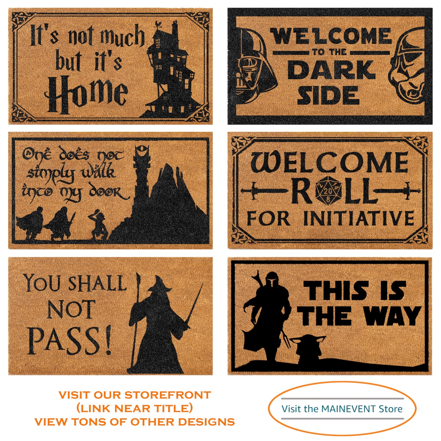 MAINEVENT Live Long and Prosper Door Mat 30x17 Inch, Star Fans Outdoor Decor for Covered Porch Patio, Nerd Welcome Mat, Geeky Home Decor