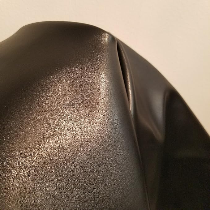 NAT Leathers | Black Soft Faux Vegan Leather PU | 2 Yards Cut by The Yard |