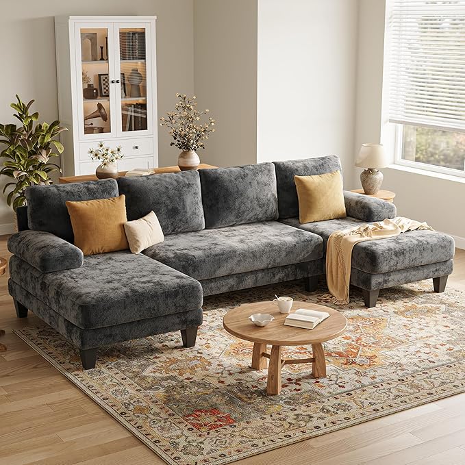 U-Shaped Sectional Couches for Living Room | 112 Inch Modern Sectional Couch |