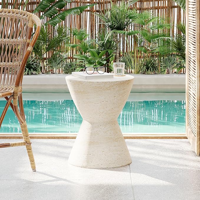 Christopher Knight Home Outdoor Side Table, Hourglass Shape Side Table