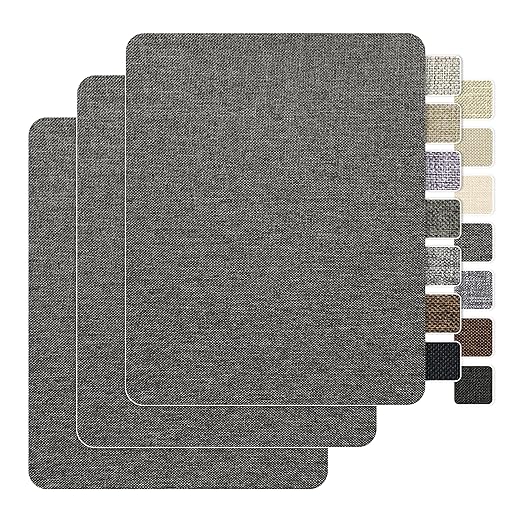 BESEZX Linen Fabric Repair Patch，3 PCS 9 * 11 Inch Self-Adhesive Couch Fabric