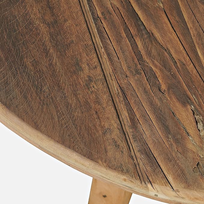 Jofran Reclamation 36" Round Rustic Reclaimed Solid Wood Coffee Table
