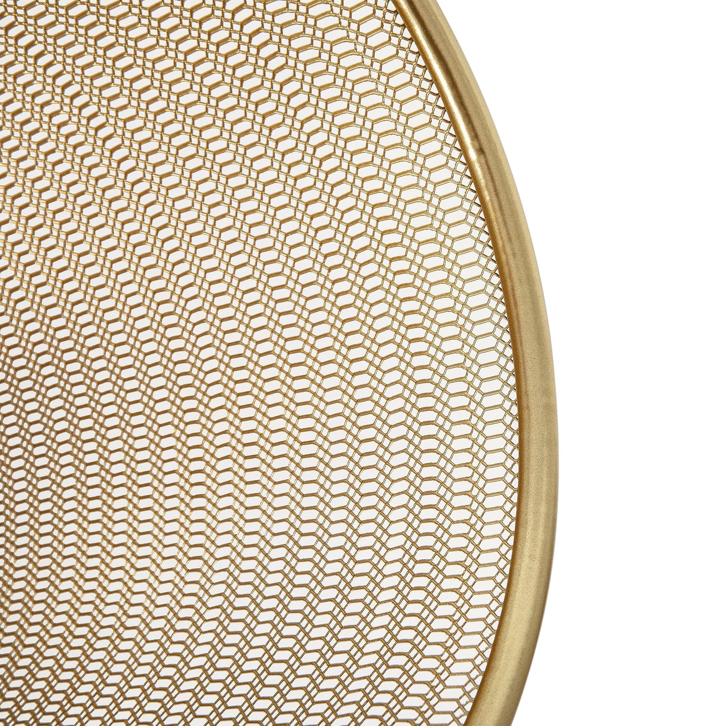 Martha Stewart Ryder Gold Mesh Metal Trash Can, 4.5 Gallon, Wastebasket for Office