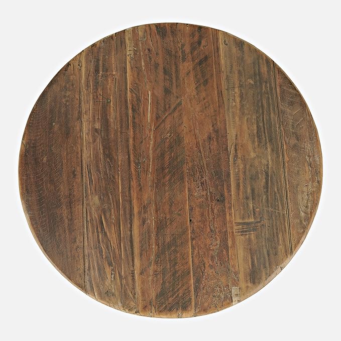 Jofran Reclamation 36" Round Rustic Reclaimed Solid Wood Coffee Table