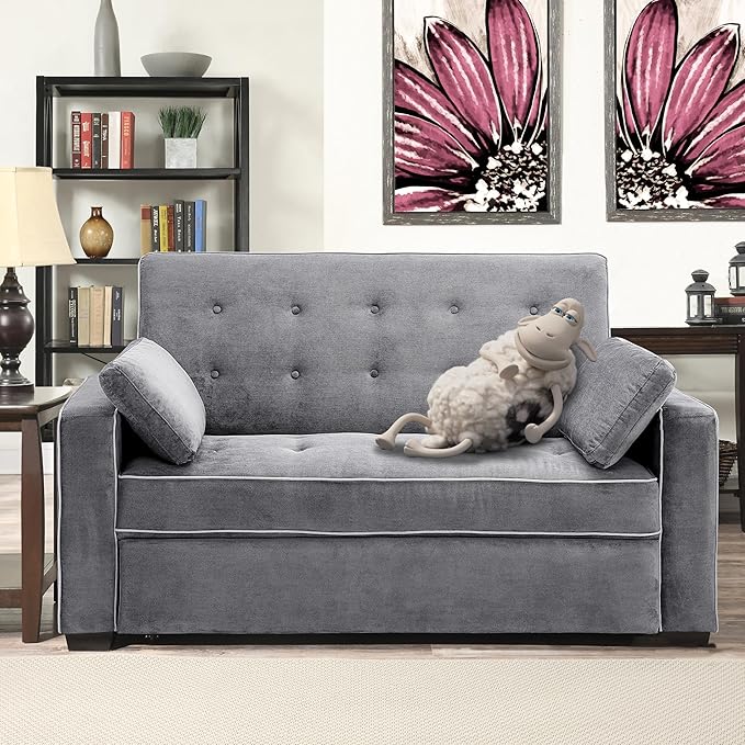 Serta Ainsley 72.6" Convertible Sleeper Sofa, Queen Size, Dreamcoil Comfort