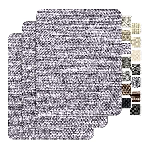 BESEZX Linen Fabric Repair Patch，3 PCS 9 * 11 Inch Self-Adhesive Couch Fabric