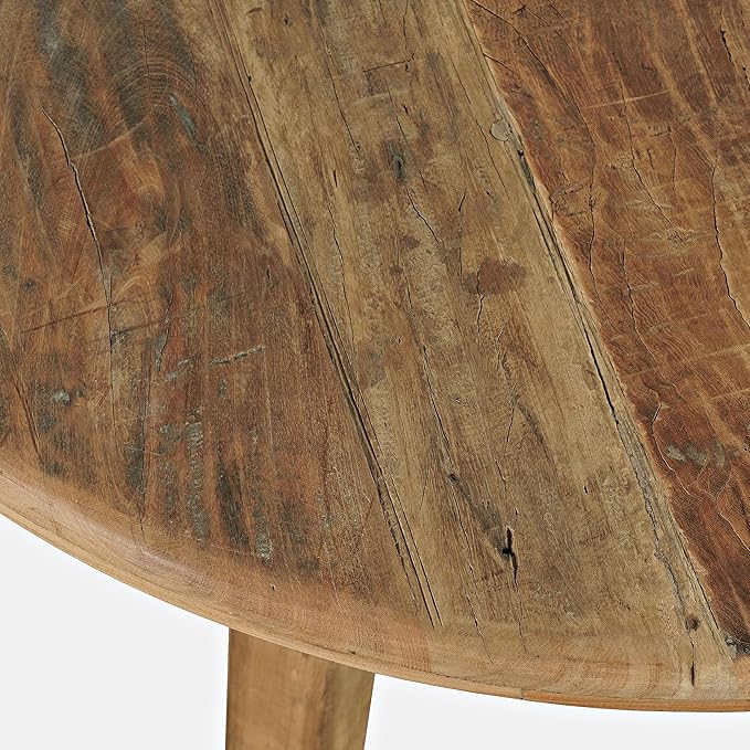 Jofran Reclamation 42" Rustic Reclaimed Solid Wood Round Dining Table